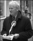 John McAllion enjoys campaigning for the SSP in the recent Dunfermline & West Fife by-election