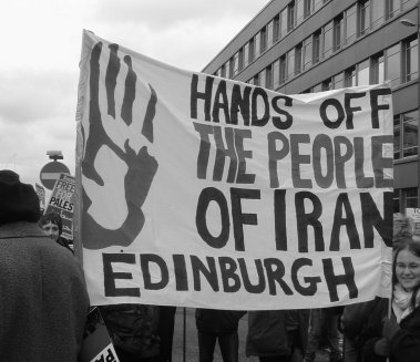 HOPI activists in Glasgow demonstrating against the Iraq war